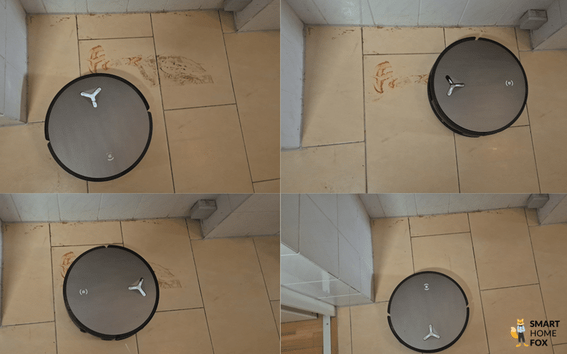Der ECOVACS DEEBOT X11 wischt im Extremtest eingetrocknete Flecken.